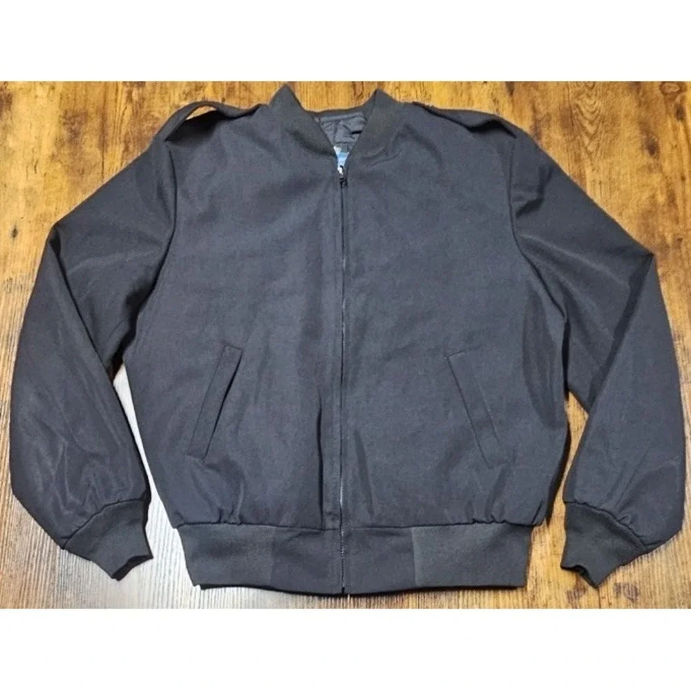 Neptune Garment Co Jacket Men's 42 Black Full Zip Wool Blend Thinsulate Ex Cond